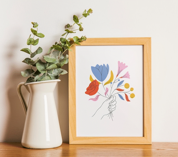 Floral Bouquet Illustration Printable