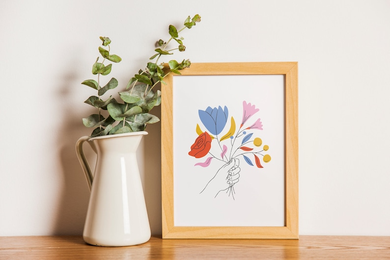 Floral Bouquet Illustration Printable